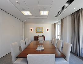 Commercial interiors, Meeting room curtainsimg