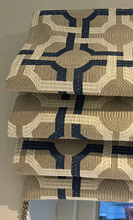 Waterfall fold or cascade roman blind img